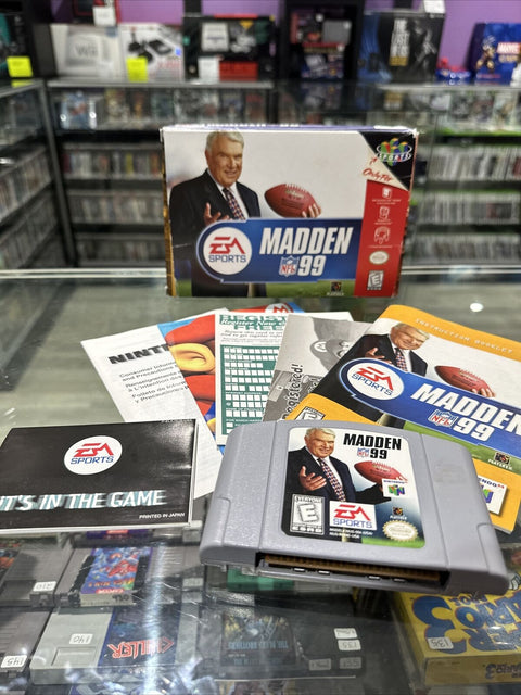 Madden NFL 99 (Nintendo 64, 1998) N64 CIB Complete Tested!
