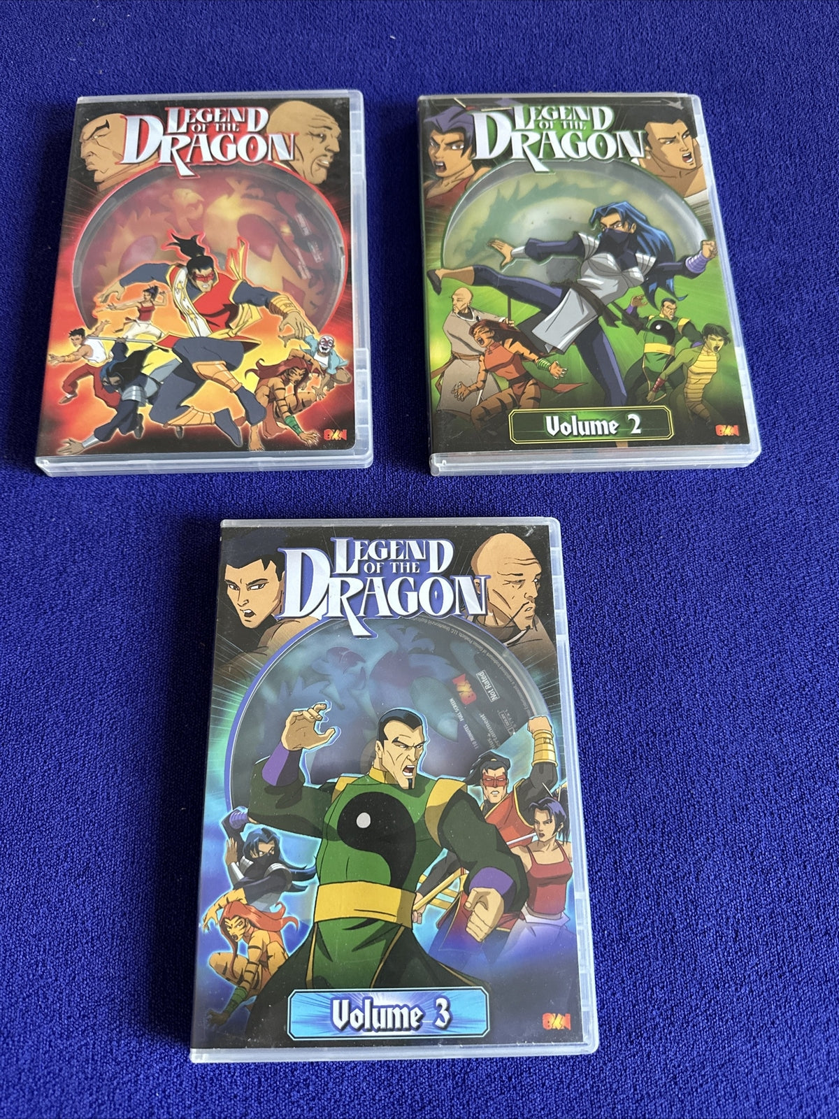 Legend of the Dragon Vol 1 2 3 Lot (DVD, 2007) Tested