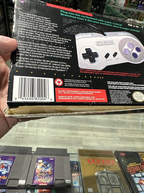 Official OEM Nintendo Super NES SNES Controller CIB w/ Manual - Tested!