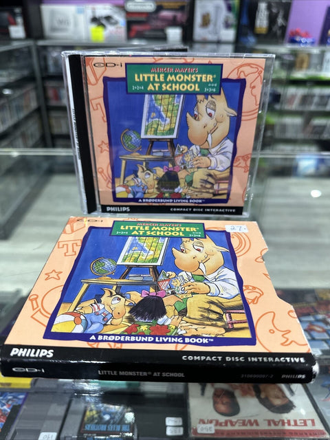 Little Monster at School (Philips CD-i, 1993) CIB Complete w/ Sleeve Tested!