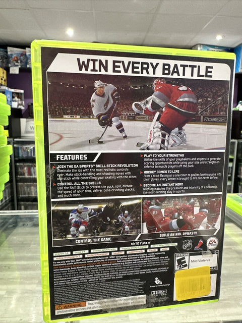 NHL 07 (Microsoft Xbox 360, 2006) CIB Complete Tested!