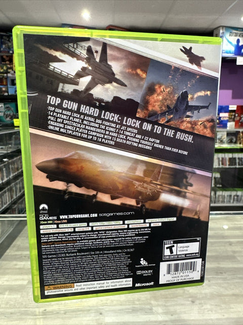 Top Gun: Hard Lock (Microsoft Xbox 360, 2012) CIB Complete Tested!