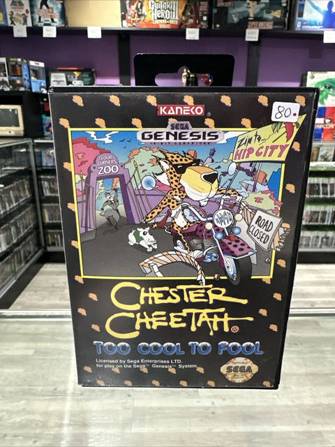 Chester Cheetah: Too Cool to Fool (Sega Genesis, 1992) CIB Complete Tested!