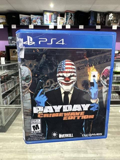 Payday 2: Crimewave (Sony PlayStation 4, 2015) PS4 Tested!