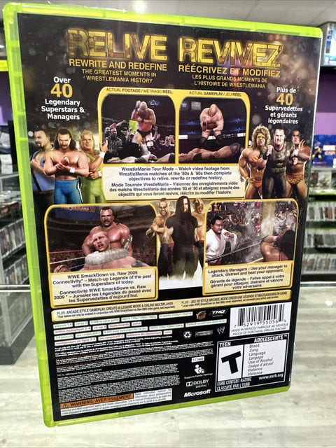 WWE Legends of WrestleMania (Microsoft Xbox 360, 2009) CIB Complete Tested!