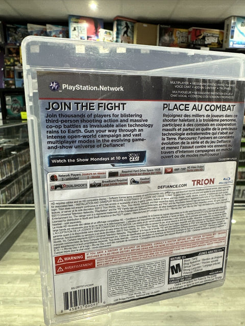 Defiance (Sony PlayStation 3, 2013) PS3 CIB Complete Tested *water damage*