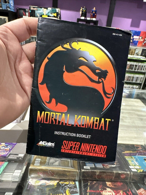 Mortal Kombat SNES (Super Nintendo, 1999) CIB Complete Tested!