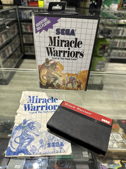 Miracle Warriors: Seal of the Dark Lord (Sega Master System) SMS CIB Complete