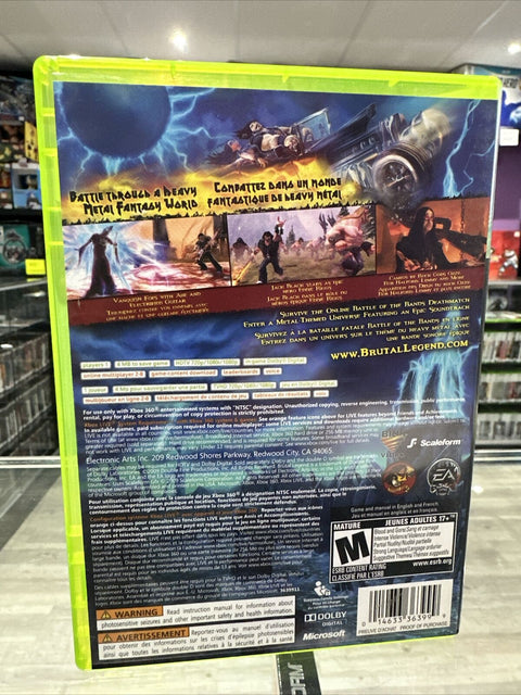 Brutal Legend (Microsoft Xbox 360, 2009) Complete CIB Tested!