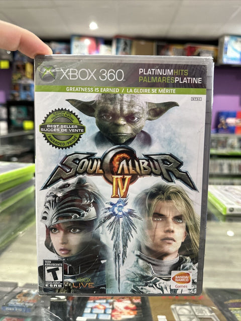 NEW! Soul Calibur IV (Microsoft Xbox 360, 2008) Factory Sealed! *ripped plastic*