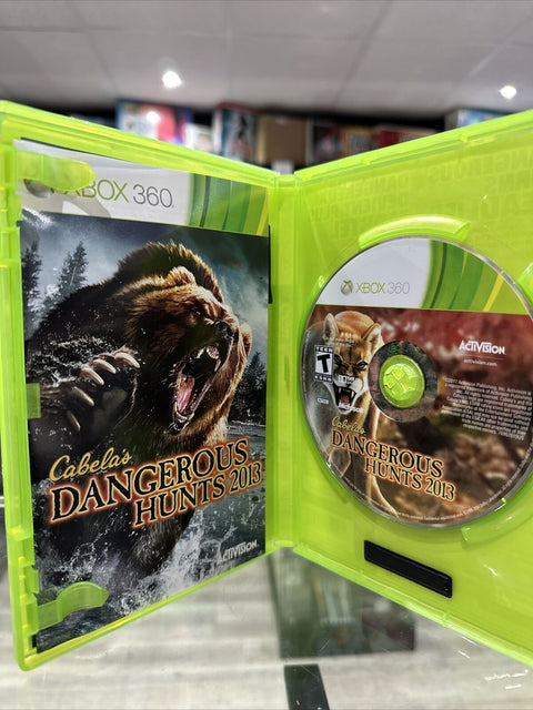 Cabela's Dangerous Hunts 2013 (Microsoft Xbox 360, 2012) CIB Complete Tested