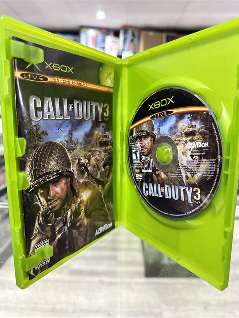 Call of Duty 3 (Microsoft Original Xbox, 2006) CIB Complete Tested!