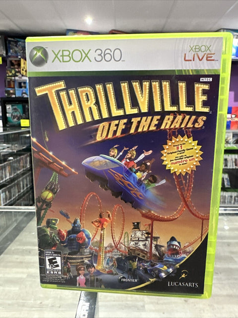 Thrillville: Off the Rails (Microsoft Xbox 360, 2007) CIB Complete Tested!