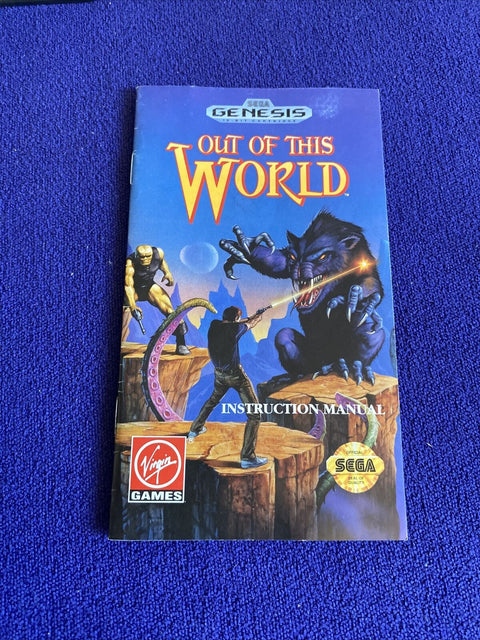 Out of This World (Sega Genesis, 1994) Authentic CIB Complete - Tested!