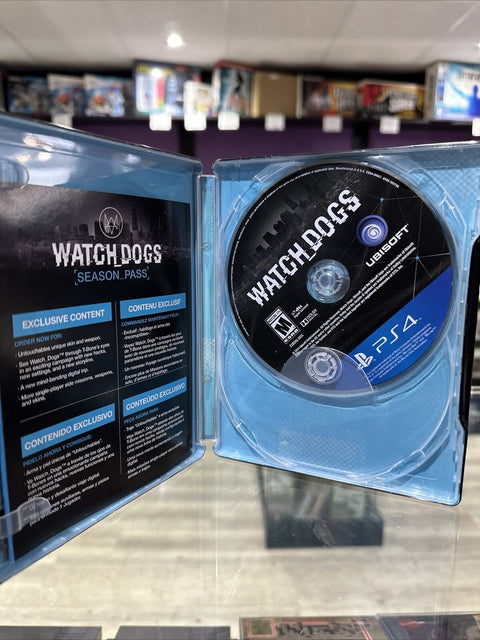 Watch Dogs SteelBook(Sony PlayStation 4, 2014) PS4 No Bonus Disc - Tested!