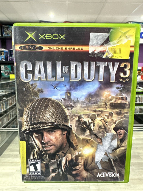 Call of Duty 3 (Microsoft Original Xbox, 2006) CIB Complete Tested!