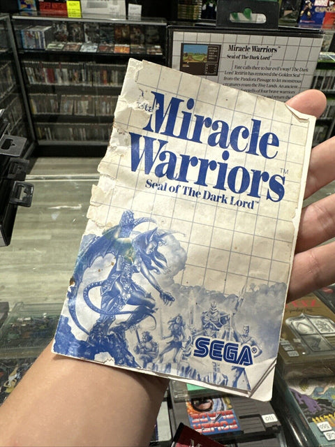 Miracle Warriors: Seal of the Dark Lord (Sega Master System) SMS CIB Complete