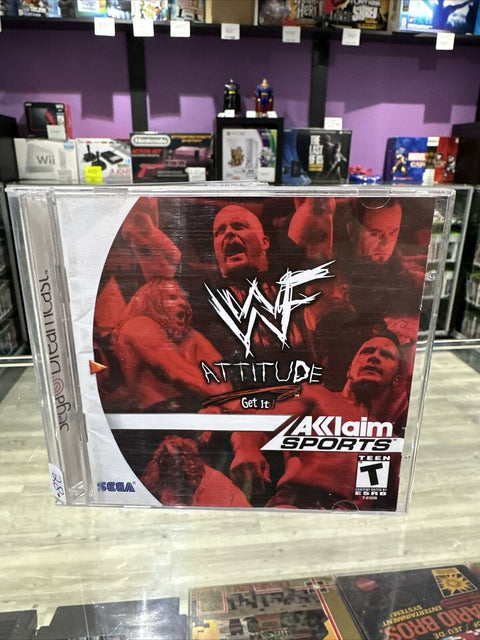 WWF Attitude (Sega Dreamcast, 1999) CIB Complete Tested!