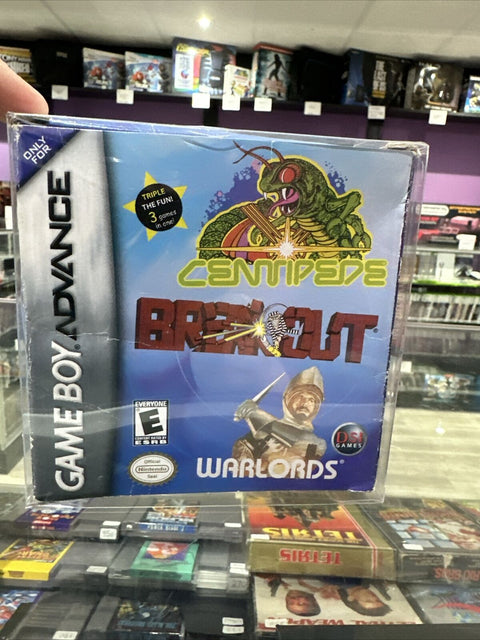 Breakout/Centipede/Warlords - Nintendo Game Boy Advance GBA - CIB Complete