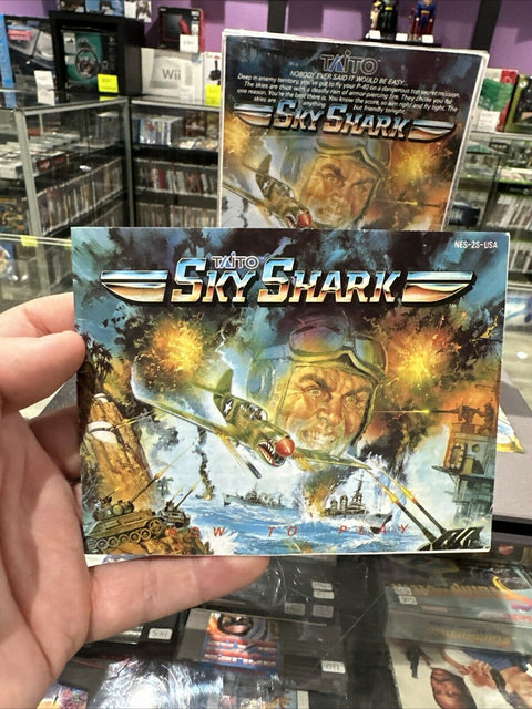 Sky Shark (Nintendo Entertainment System, 1989) NES CIB Complete Tested!