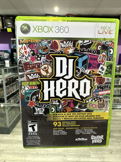DJ Hero (Microsoft Xbox 360, 2009) CIB Complete Tested!