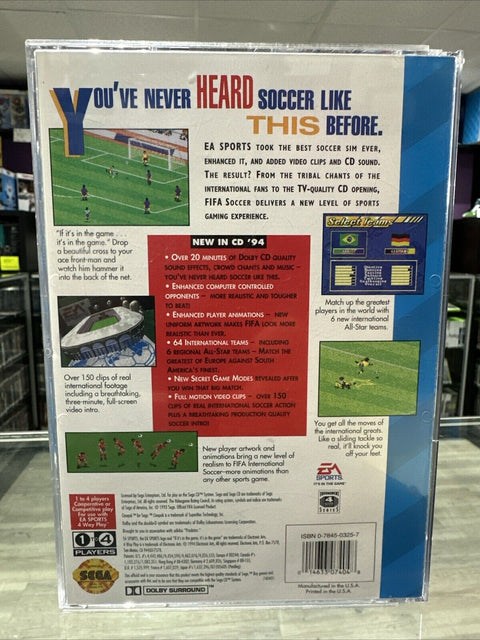 Fifa International Soccer (Sega Cd) CIB Complete Tested!