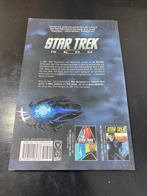 Star Trek Nero Graphic Novel IDW - Chapters 1-4 Collection Set Softcover