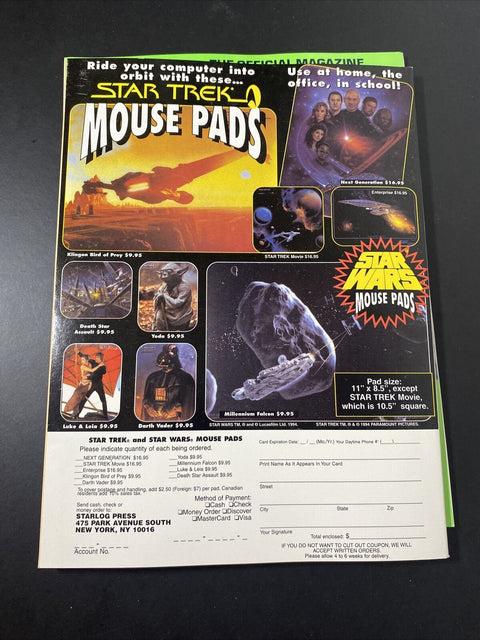 Star Wars Technical Journal Full Set Vol. 1 2 3 - Starlog Magazines 1994