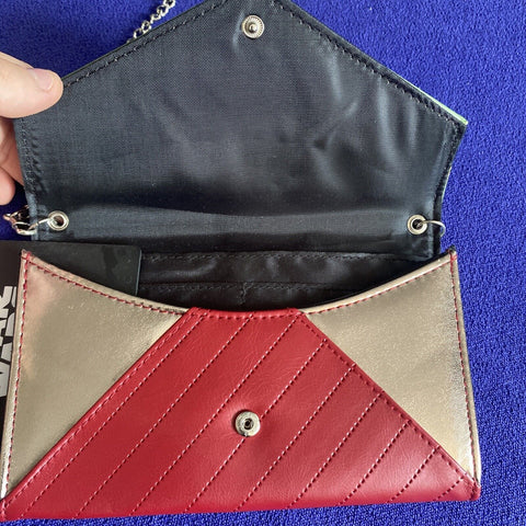 NEW! Star Wars Mandalrian Mandalore Boba Fett Faux Leather Purse Wallet + Chain