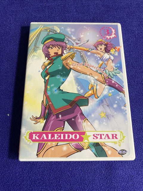 Kaleido Star Lot w/ Poster + Figures - Vol. 1-3 Stage 1 2 3 (DVD) Region 1 Anime