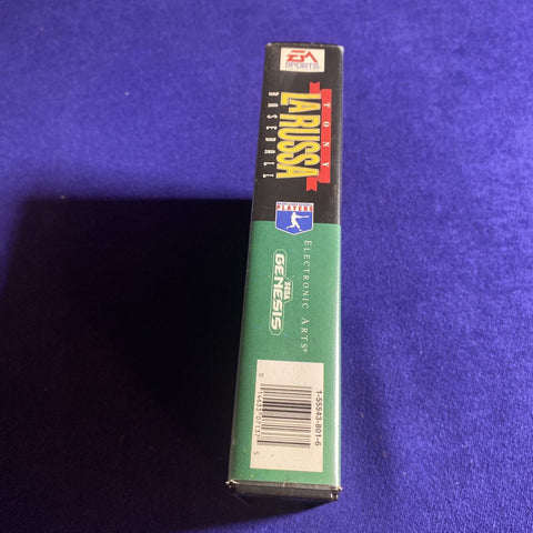 Tony La Russa Baseball (Sega Genesis, 1993) Authentic w/ Stat Cards - Tested!