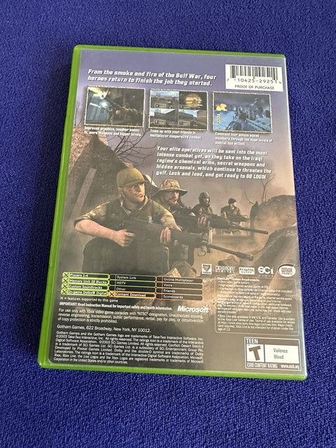 Conflict: Desert Storm 1 + 2 II (Microsoft Original Xbox) Complete Tested!