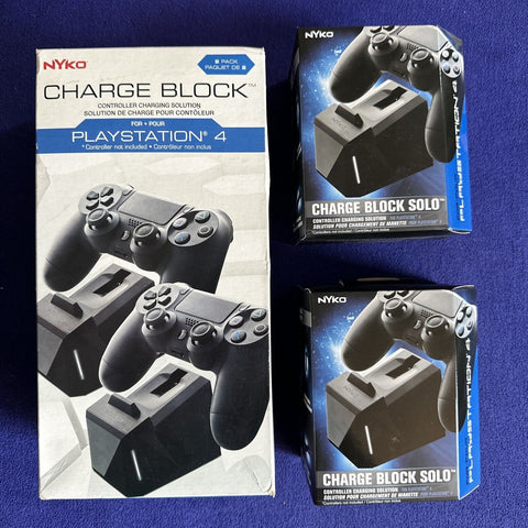 NEW! Nyko PlayStation 4 PS4 Charge Block Charging Station 2 Pack - Sealed!