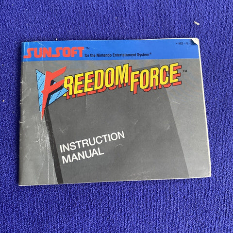 Freedom Force (Nintendo NES, 1988) Authentic CIB Complete In Box - Tested!
