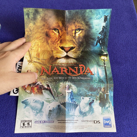 Chronicles of Narnia (Nintendo Game Boy Advance) GBA CIB Complete w/ Poster
