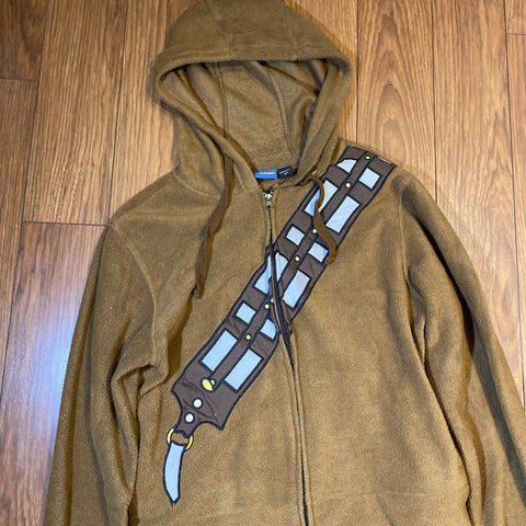 Official Star Wars Chewbacca Chewy Hooded One Piece Pajamas Adult Size Small