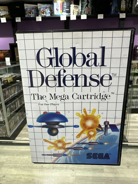 Global Defense (Sega Master System, 1987) SMS CIB Complete Tested!