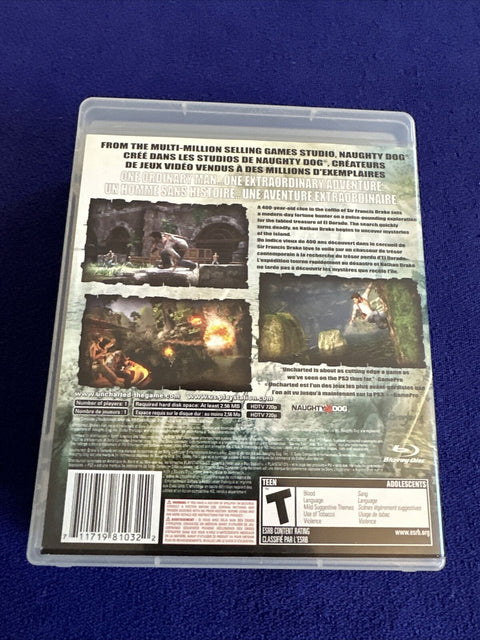Uncharted 1 2 3 Black Label Trilogy Lot (PlayStation 3, PS3) Complete + Tested!