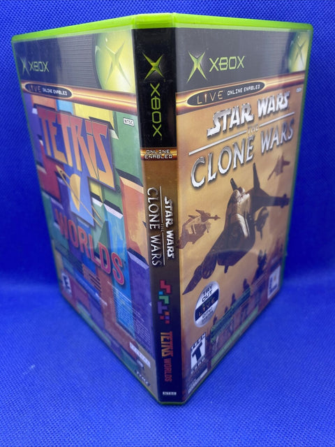 Star Wars: The Clone Wars/Tetris Worlds (Microsoft Original Xbox, 2003) Complete