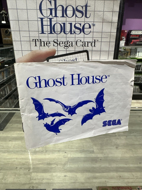 Ghost House The Sega Card (Sega Master System, 1986) SMS Complete Tested!