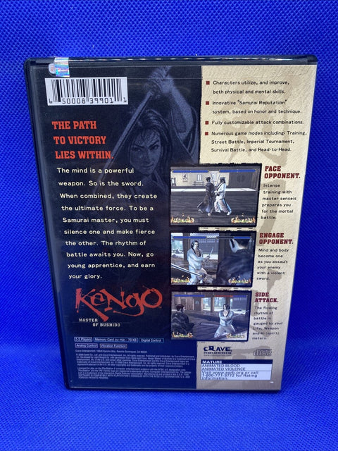 Kengo: Master of Bushido (Sony PlayStation 2, 2001) PS2 CIB Complete - Tested!