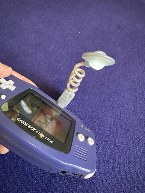 Game Boy Advance GBA Nyko Baby Ice Blue Teal Worm Light - Tested + Working!