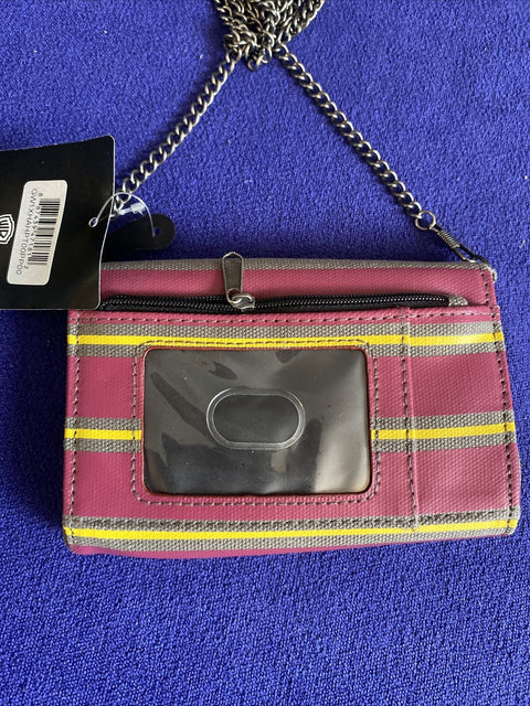 NEW! Harry Potter Hogwarts Purse Wallet + Chain, Button Close - NWT Official