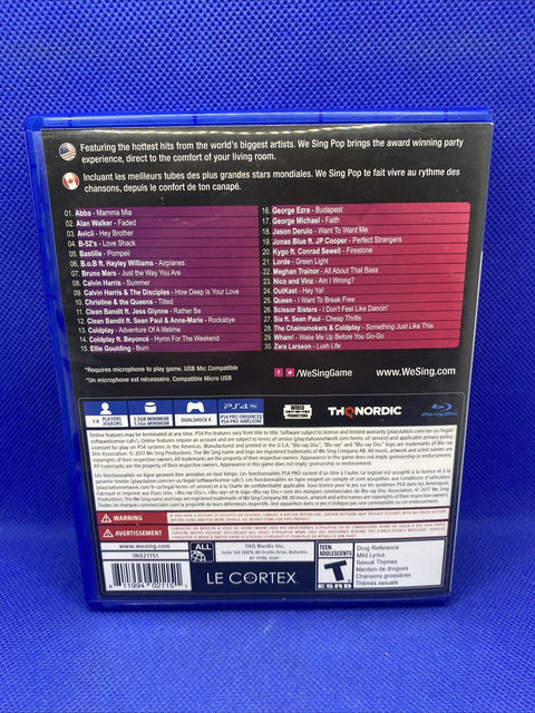 We Sing Pop! (Sony Playstation 4, PS4) CIB Complete - Tested!