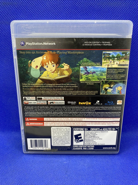 Ni No Kuni: Wrath of the White Witch (PlayStation 3, PS3) CIB Complete Tested!