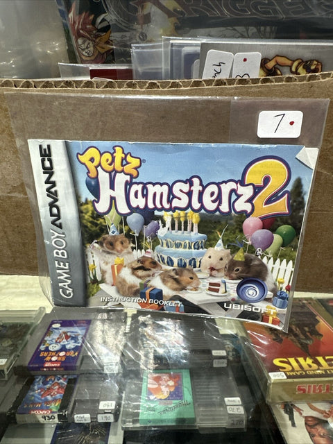 Petz Hamsterz 2 Nintendo Gameboy advance MANUAL ONLY GBA