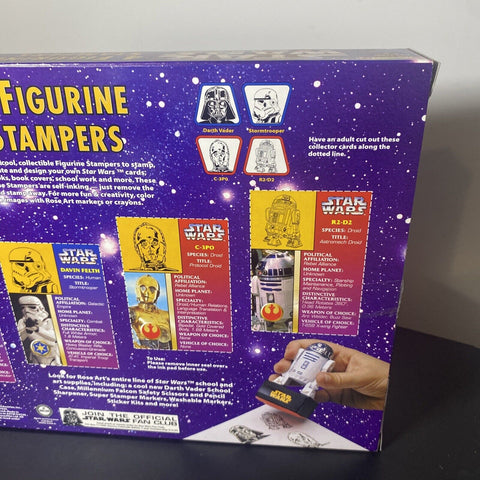NEW! Star Wars 4 Figurine Stamper Stamp Set Official - Rose Art 1997