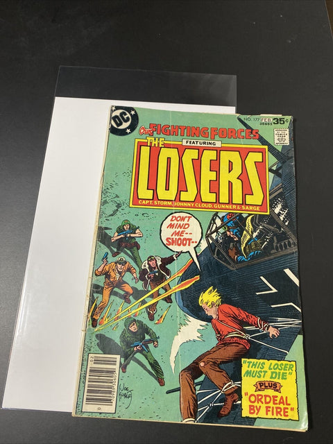 Our Fighting Forces Featuring The Losers 1978 No. # 177 DC Comics w/ Board + Bag