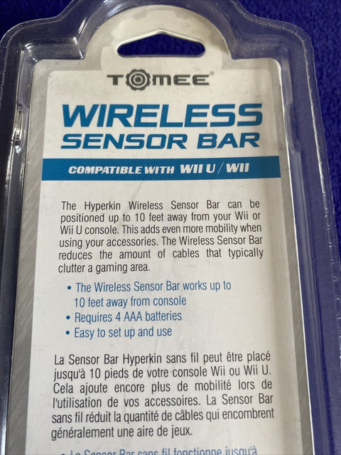 NEW! Tomee Wireless Controller Sensor Bar For Nintendo Wii / Wii U - Sealed!