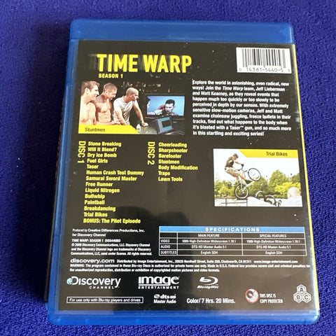 Time Warp Seasons 1 + 2 Lot (Blu-ray Disc, 2009) Discovery Channel Tested!